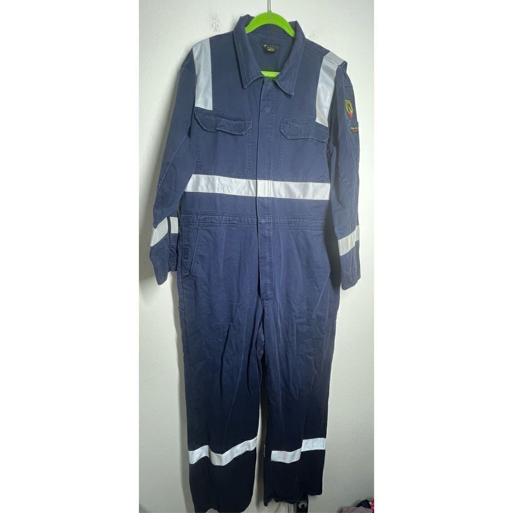 Black Stallion Coverall Overall Safety Work Pockets Boiler Suit Size L